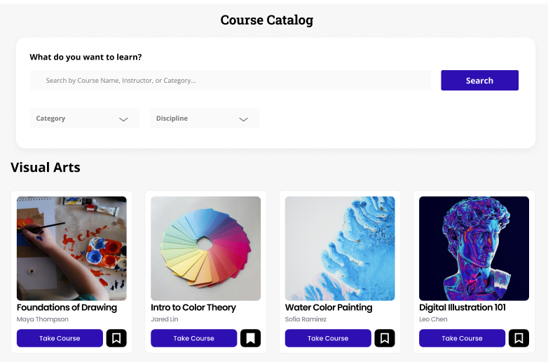 artlook Michigan Learning Hub module view
